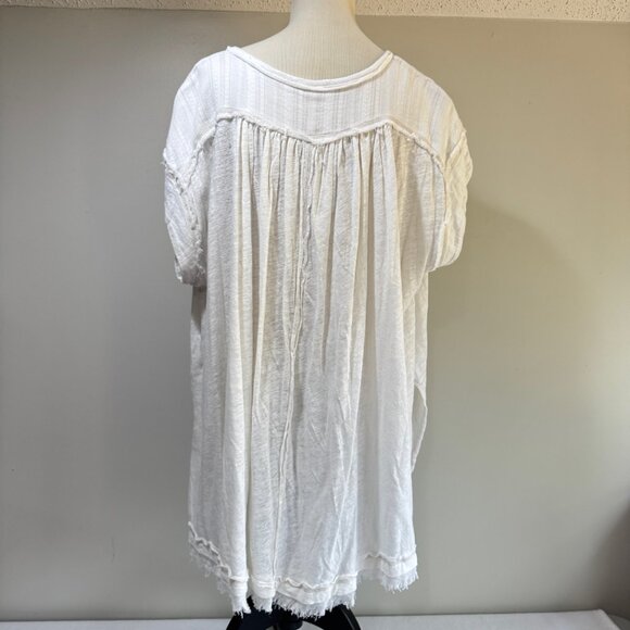 FREE PEOPLE Aster Henley Top in White NWT - Picture 5 of 9